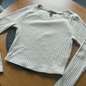 Tan Forever 21 Crop top